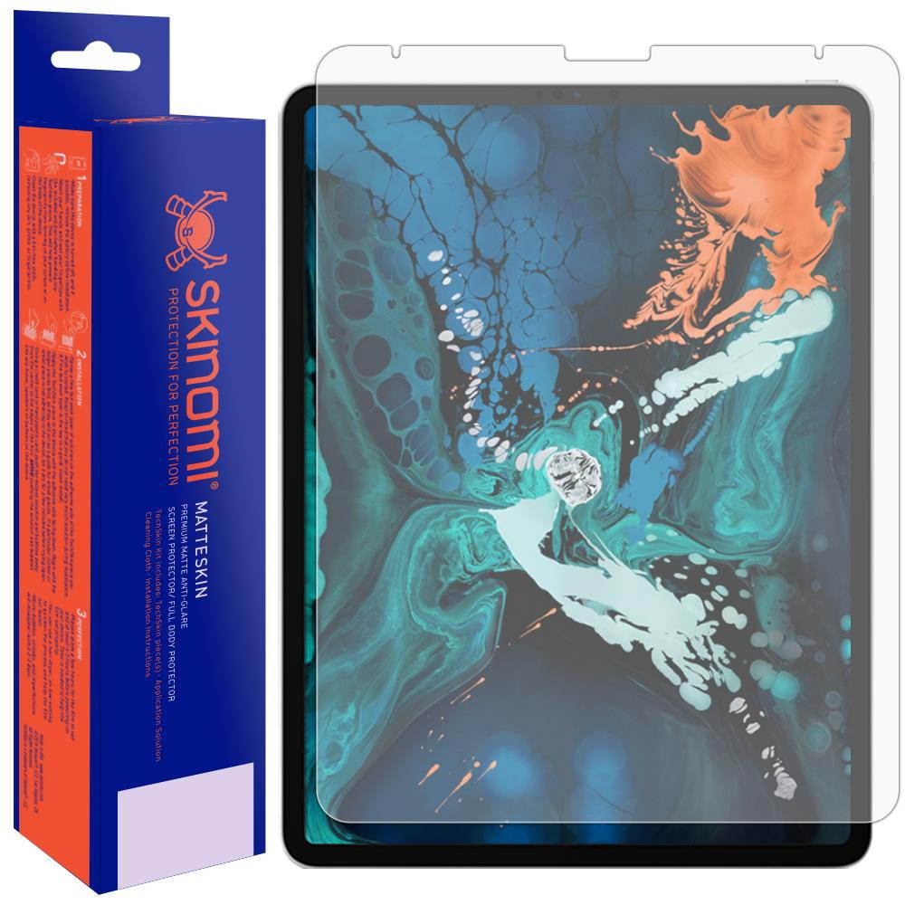 iPad Pro 12.9 Screen Protector (2018), Skinomi MatteSkin Full Coverage Screen Protector for iPad Pro 12.9 Anti-Glare and Bubble-Free Shield