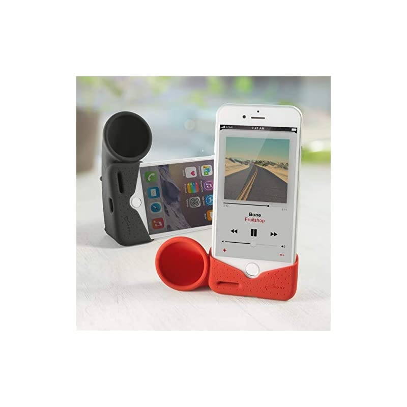 Collection Acoustic Sound Amplifier Phone Stand Speaker Desktop Dock Cradle for iPhone 11 amp 11 Pro Max XR amp XS Max iPhone 8 7 6 6s Plus Horn Stand Series Red Large