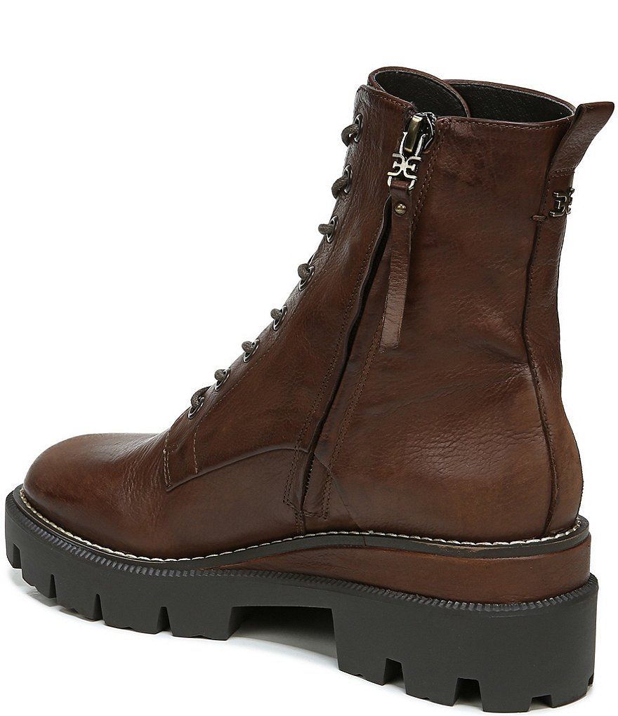 Sam Edelman Garret Leather Lug Sole Combat Booties