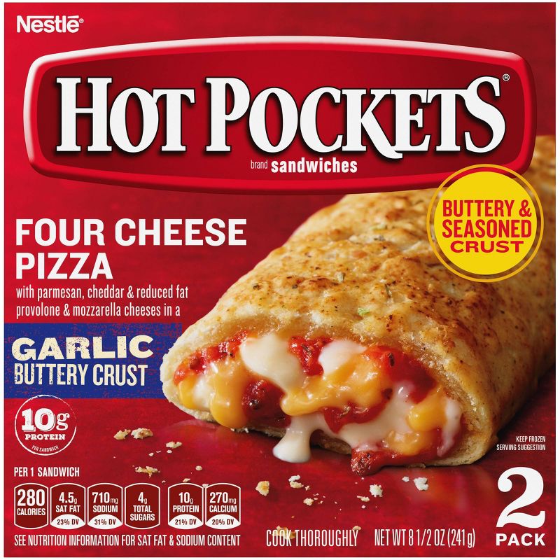 Hot Pockets Garlic Buttery Crust Frozen Four Cheese Pizza - 8.5oz/2ct