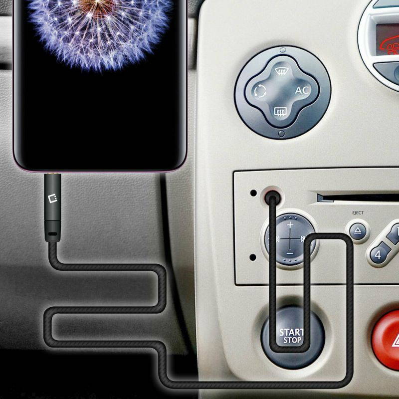 Cellet 6FT Male to Male 3.5mm Premium Anti-Tangle Nylon Braided Aux Audio Cable