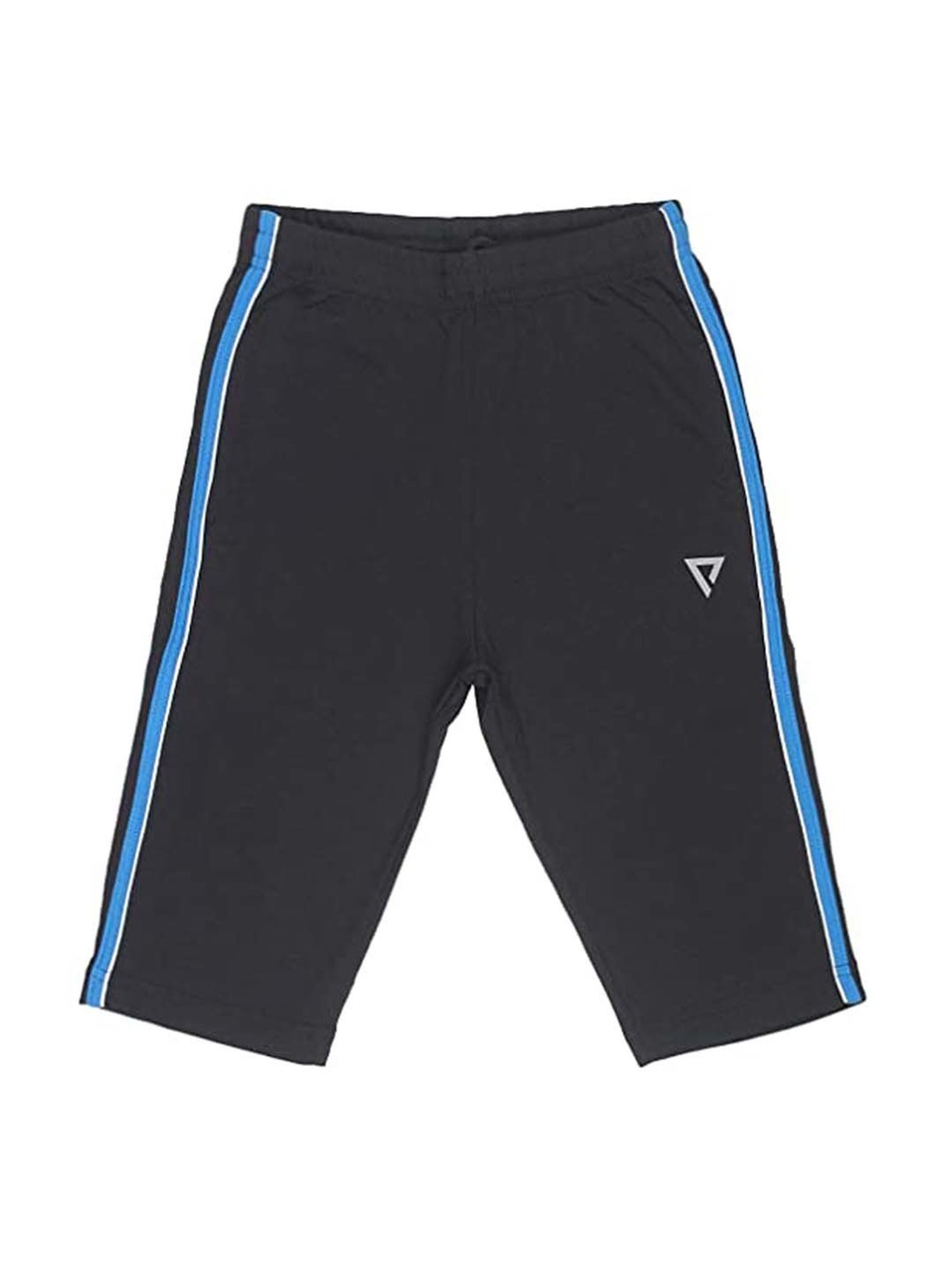 Proteens Kids Black Cotton Regular Fit Capri