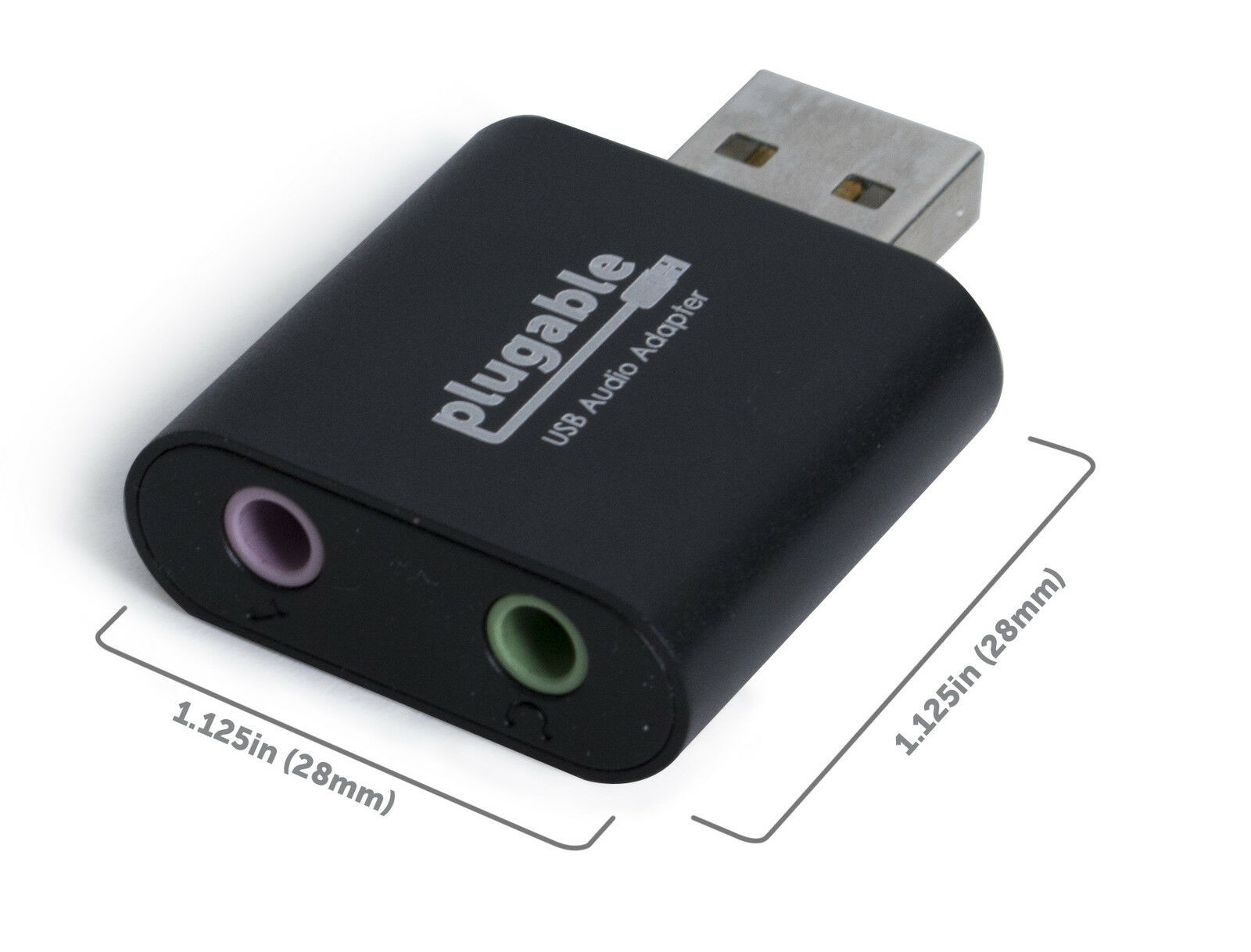 Plugable USB Audio Adapter with 3.5mm Speaker-Headphone & Microphone Jack