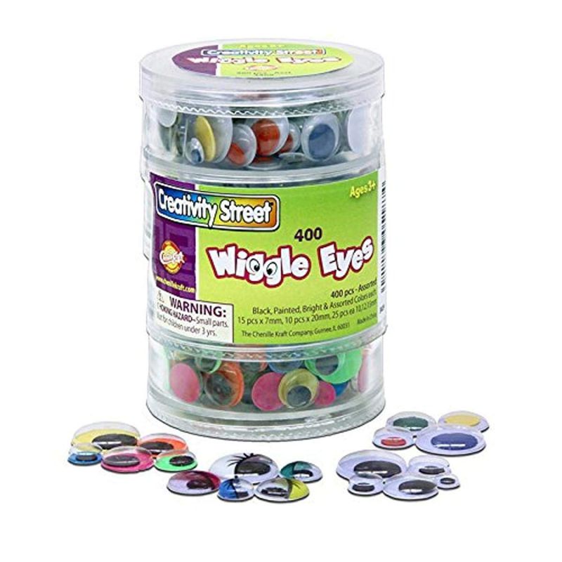 Creativity Street CK-3409BN Wiggle Eyes Storage Stacker, Assorted Colors & Sizes, 400 Pieces Per Pack, 2 Packs