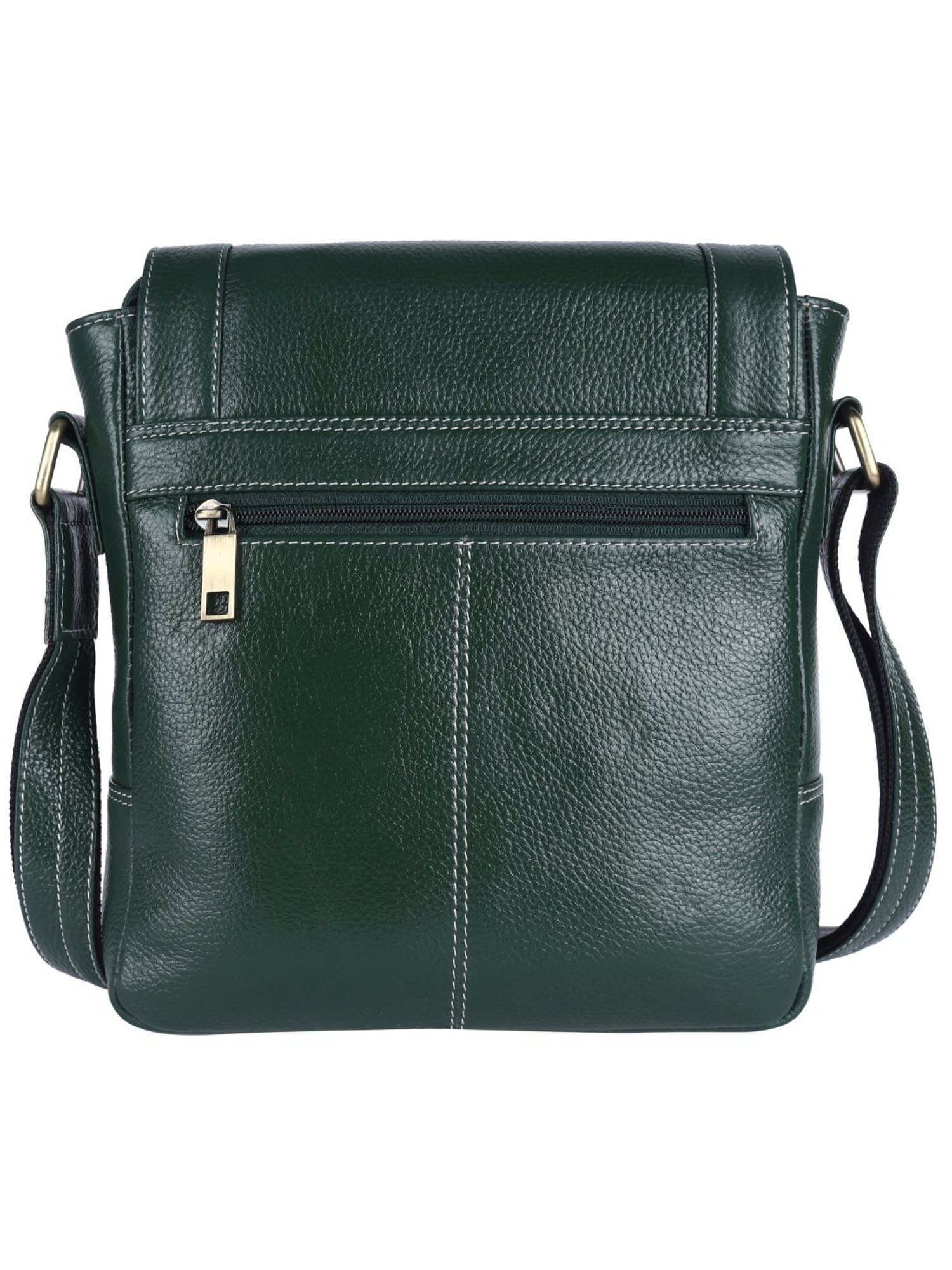 HiLEDER Pure Genuine Leather Messenger Shoulder Sling Cross Body Offic Bag for Men and Women, Green