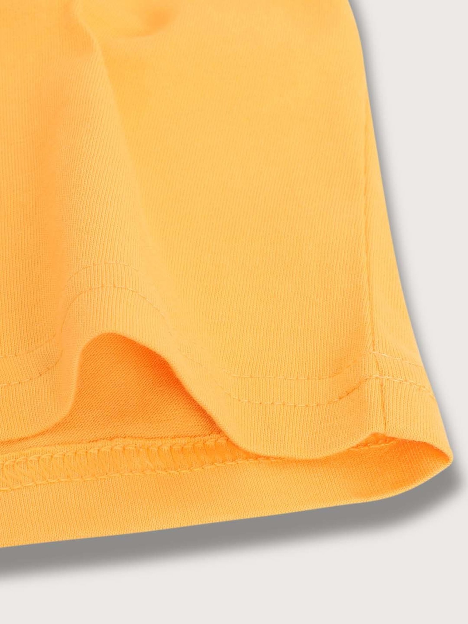 Blue Giraffe Kids Yellow Cotton Embroidered T-Shirt