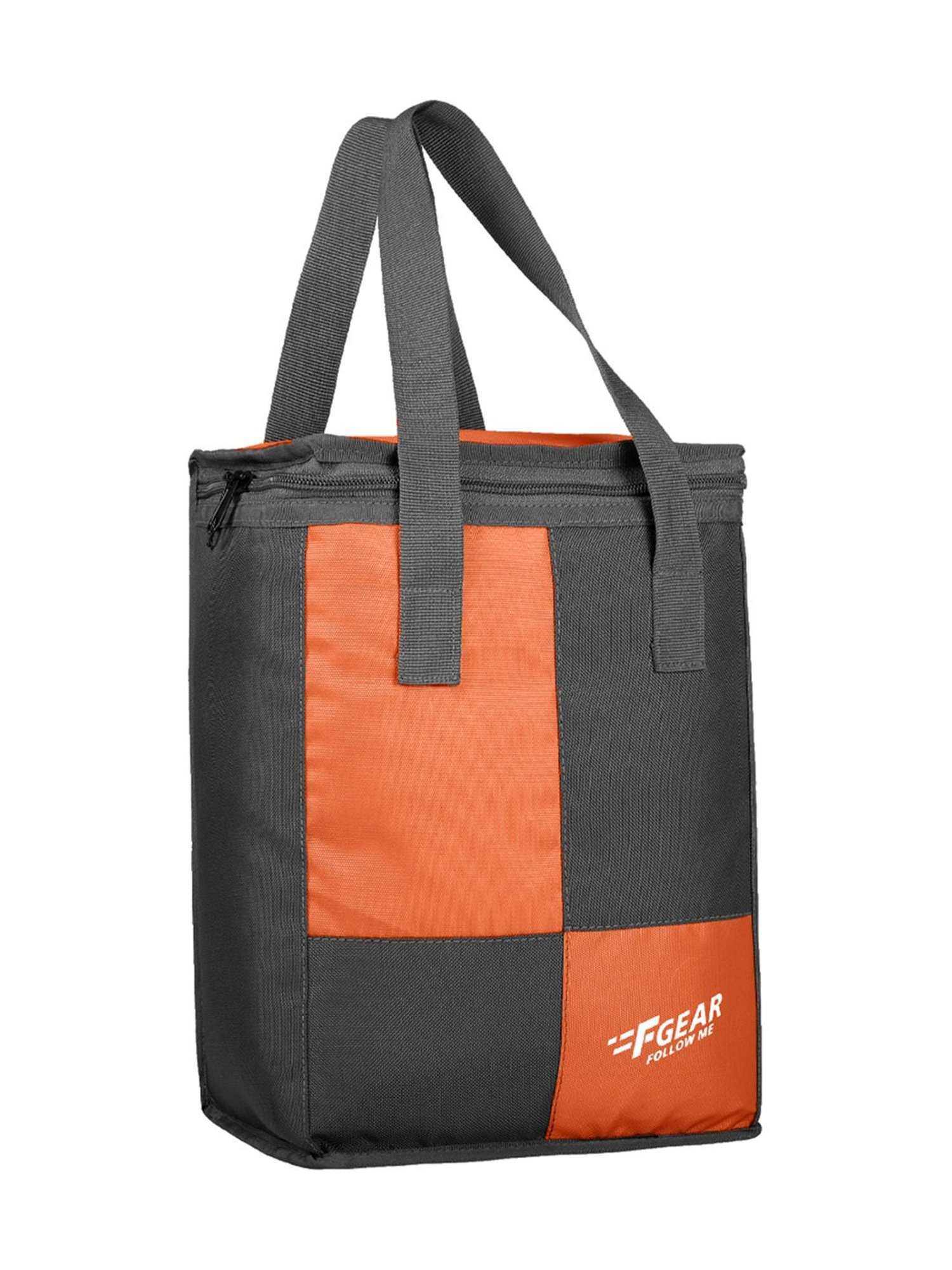 F Gear Soiree Grey Orange Medium Lunch Bag