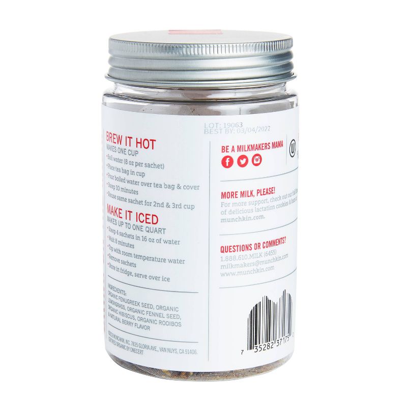 Munchkin Milkmakers Lactation Tea - Berry - 12ct