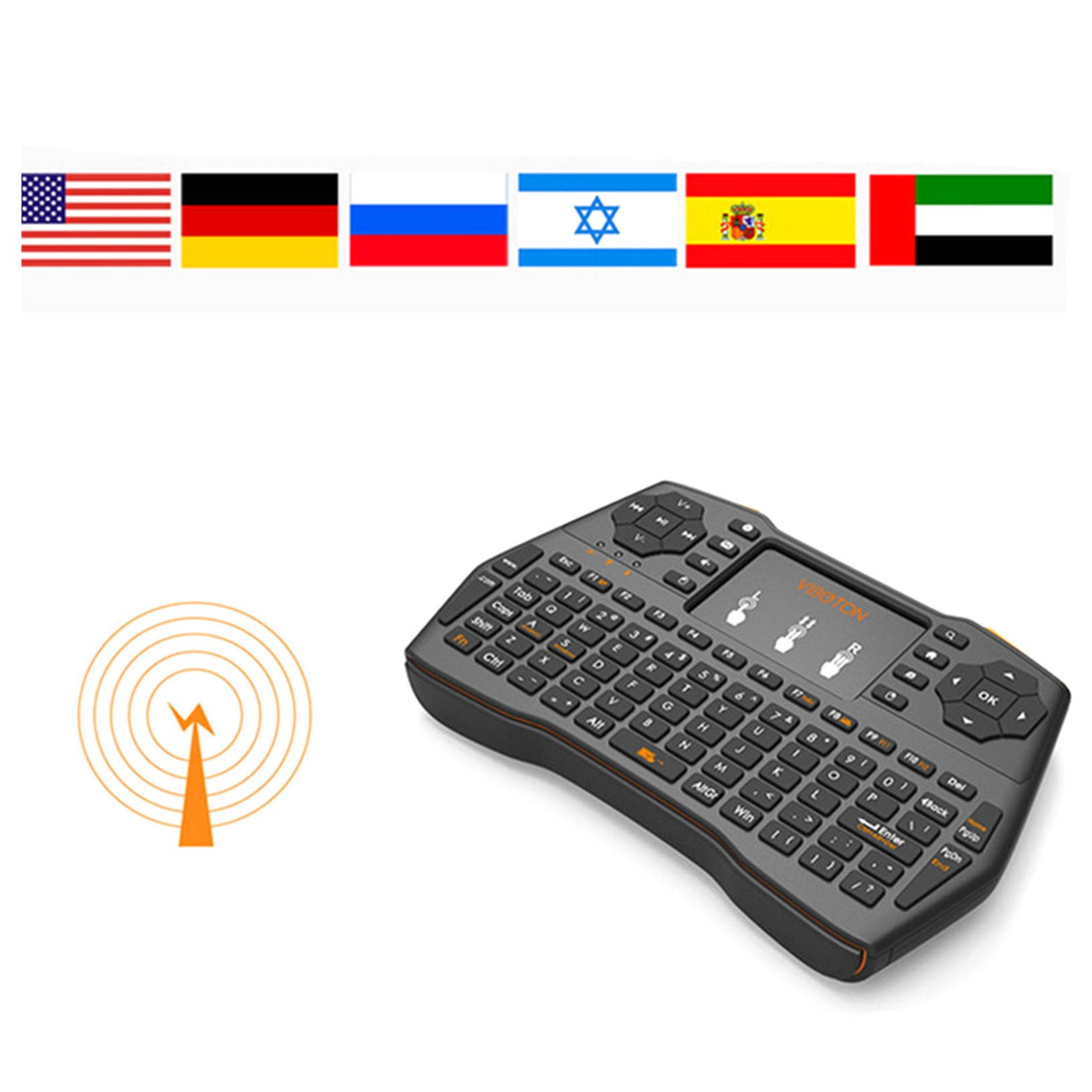 I8plus Mini Handheld 2.4G Wireless Keyboard Air Mouse Touchpad 5 Version