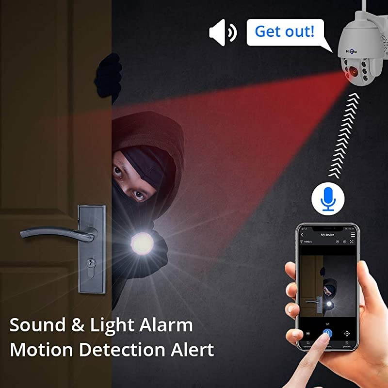 1080P HD Outdoor Wireless Security Camera Pan Tilt Zoom 5X Digital Compatible  Wireless Security Camera System PTZ Camera TwoWay Audio Waterproof Dome Motion Detection Night Vision