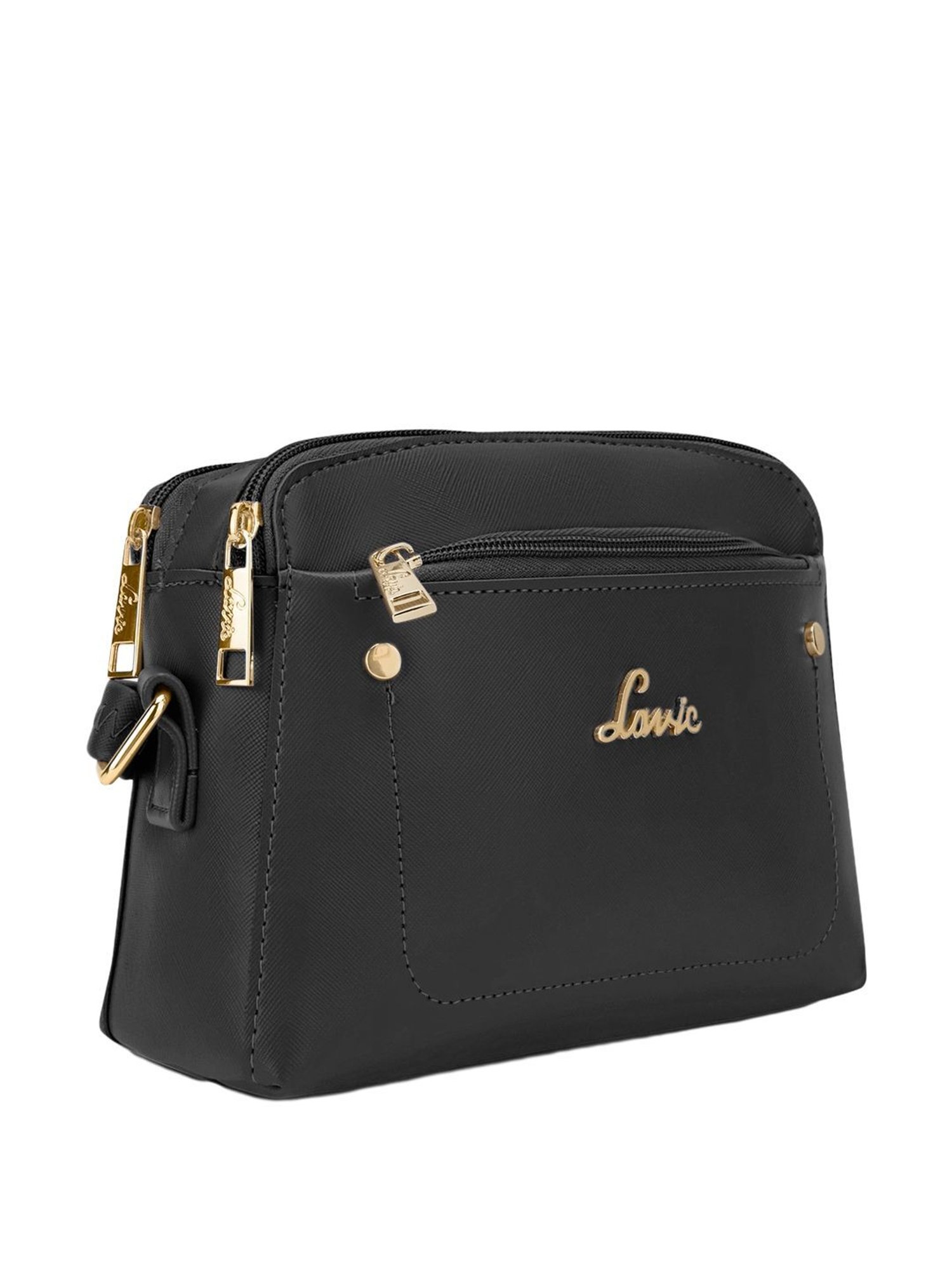 Lavie Black Solid Small Sling Handbag