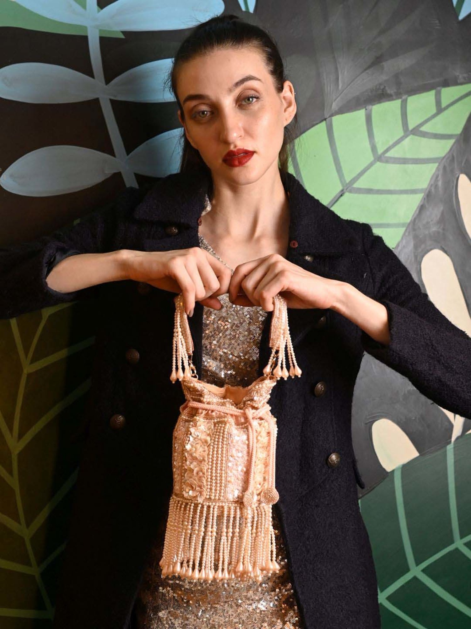 Call It Spring Silver Embellished Potli