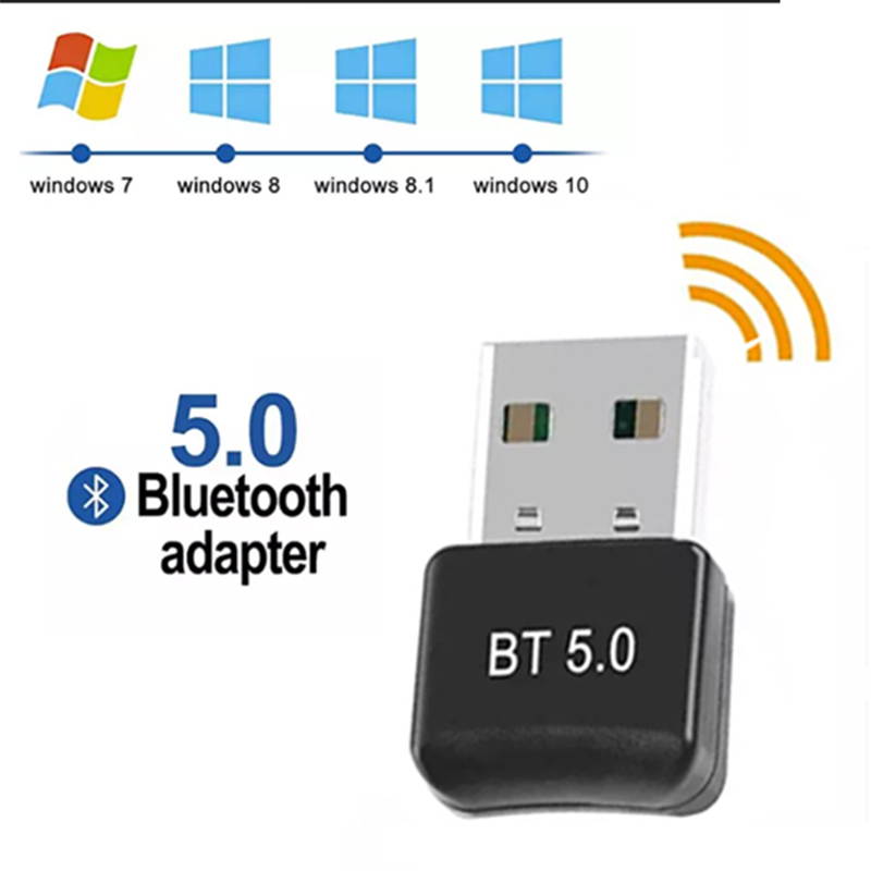 Hannord Wireless USB Bluetooth Adapter 5.0 for Computer Mini Bluetooth Dongle Music Adapter PC Bluetooth Receiver Transmitter Compatible with Windows 7/8/8.1/10