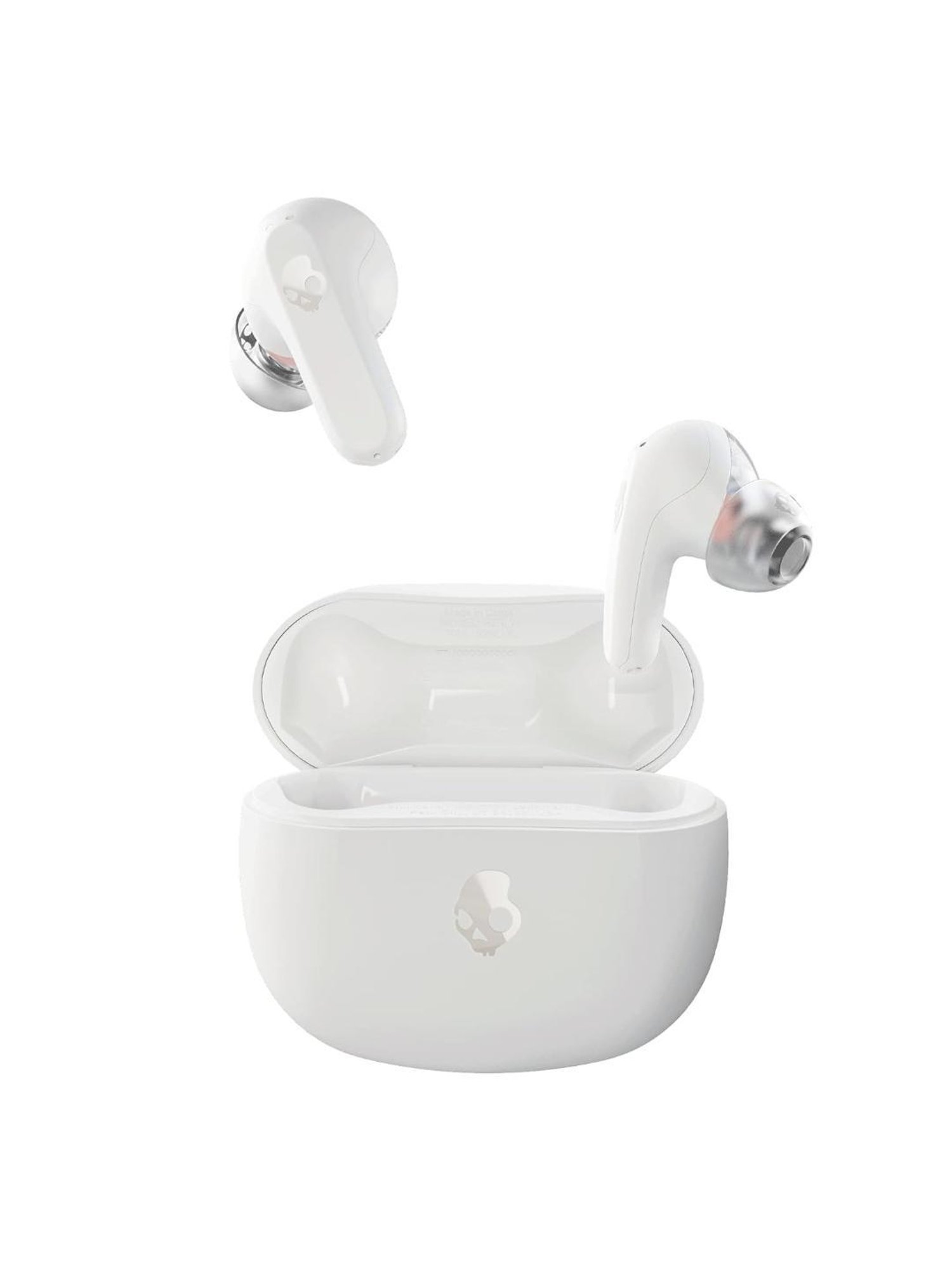 Skullcandy Rail In-Ear BT Earbuds with 42H Battery & Alexa Enabled (Bone Glow Orange, True Wireless)