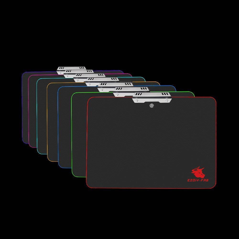 RGB LED Mouse Pad, Bailink Led Gaming RGB Mouse Pad Large -Comfortable RGB Lighting Big Hard Computer Mice Mat for Gamer, Waterproof, 9 lighting modes,High performance 13.8x 9.8x 0.2in- Black