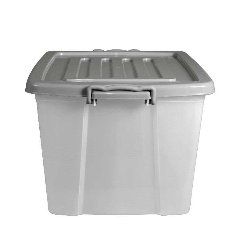 Home Logic 55qt Latching Storage Bin Translucent