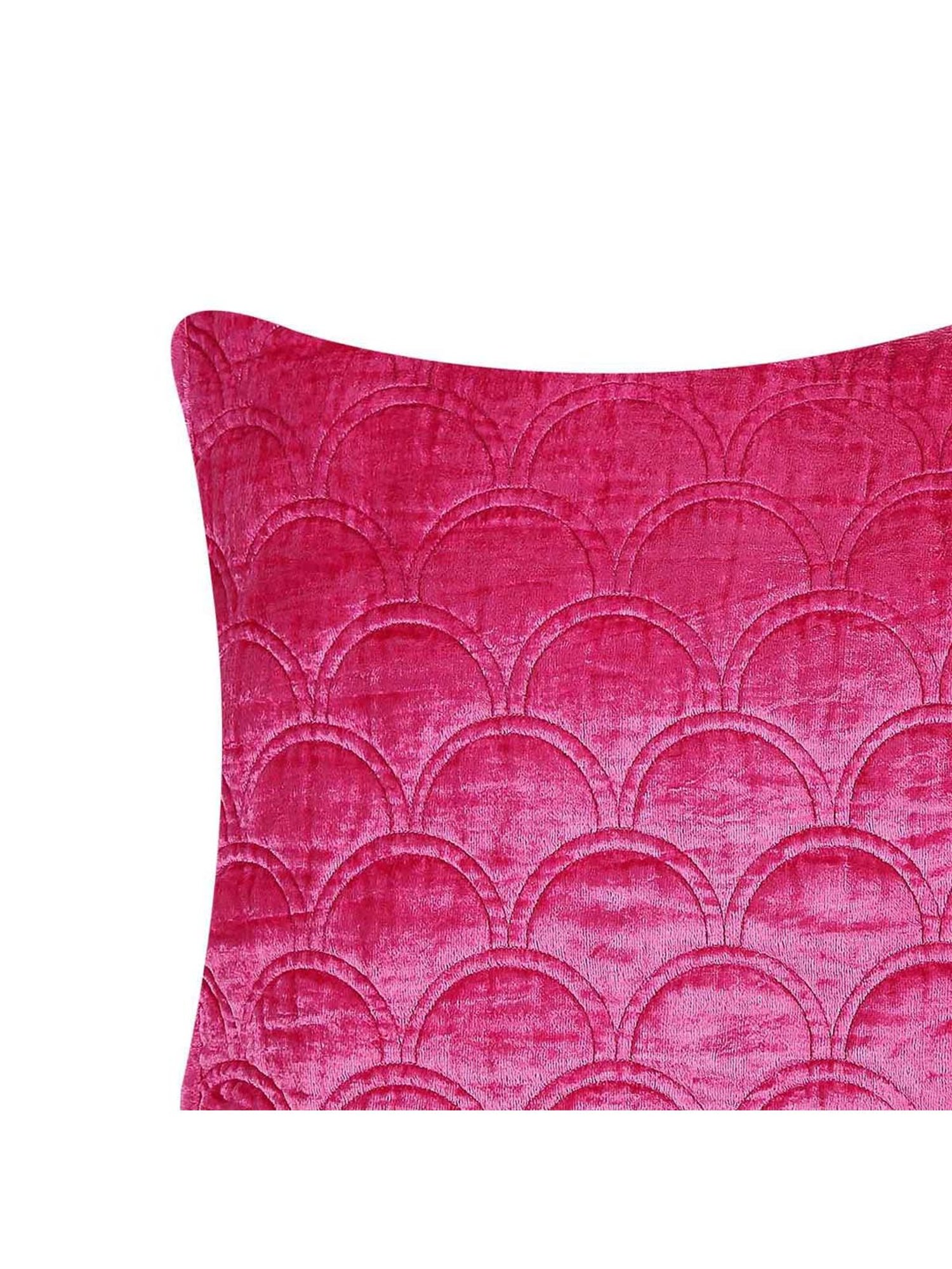 Home4U Lara Pink Cotton Voile Cushion Cover - Set of 1