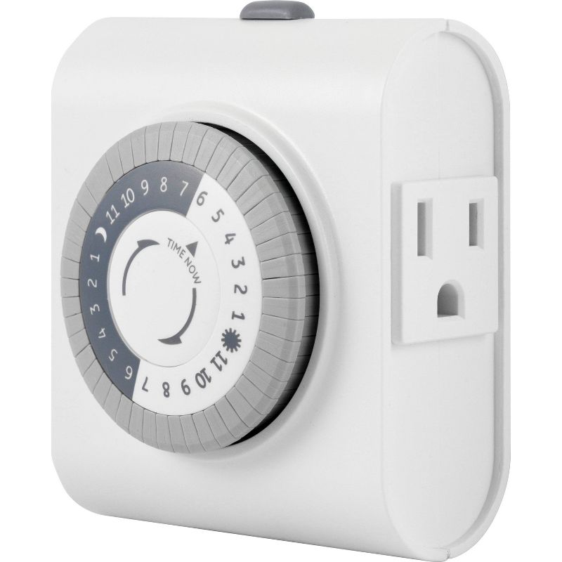 General Electric Indoor Mechanical Timer 24hr With 2 Outlets