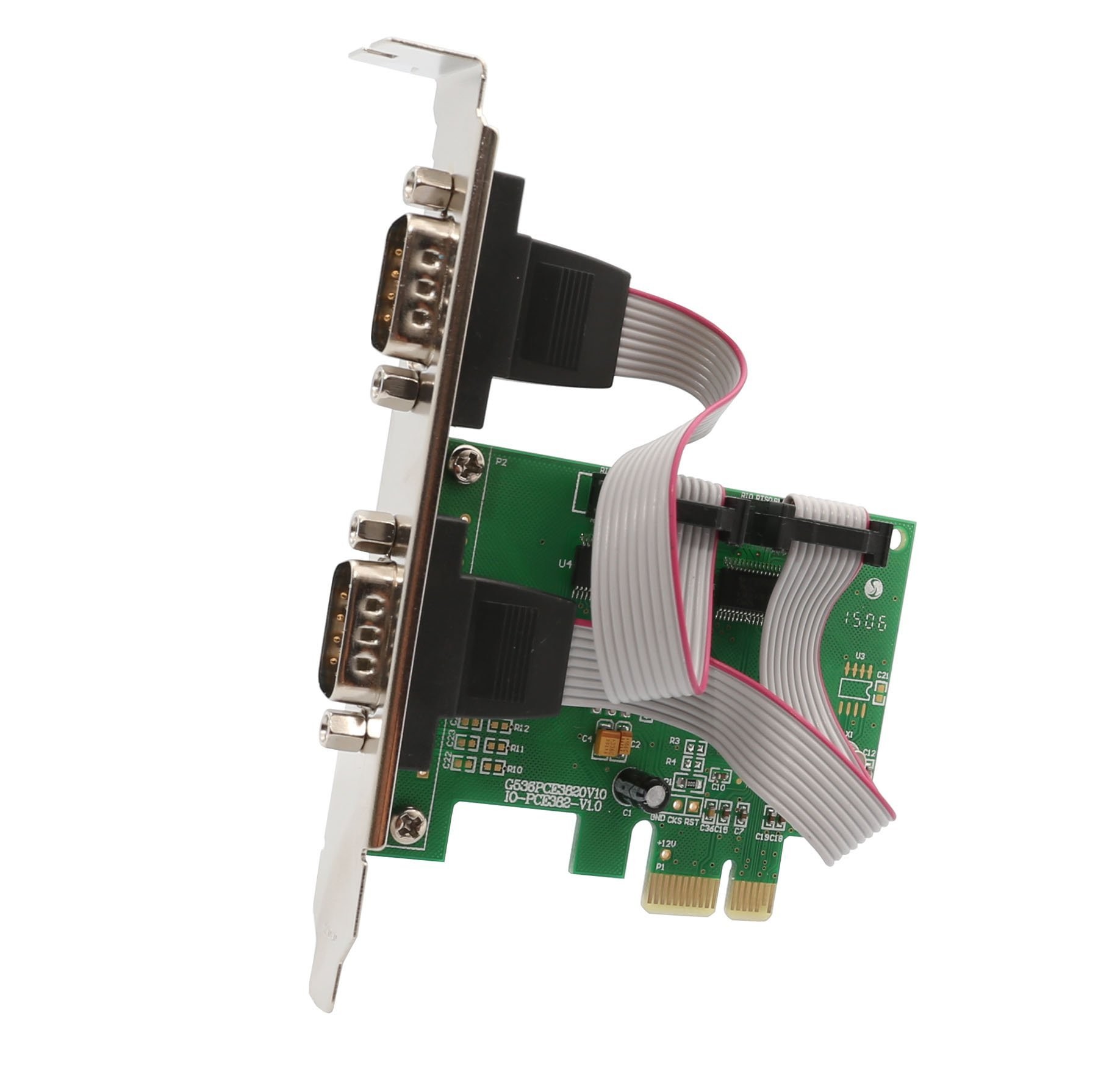 IO Crest 2 Port Serial PCI-e 1.0 x 1 with Full and Low Profile Brackets SI-PEX15037