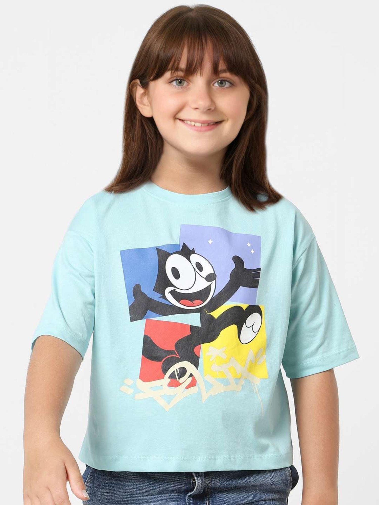 KIDS ONLY Blue Printed T-Shirt