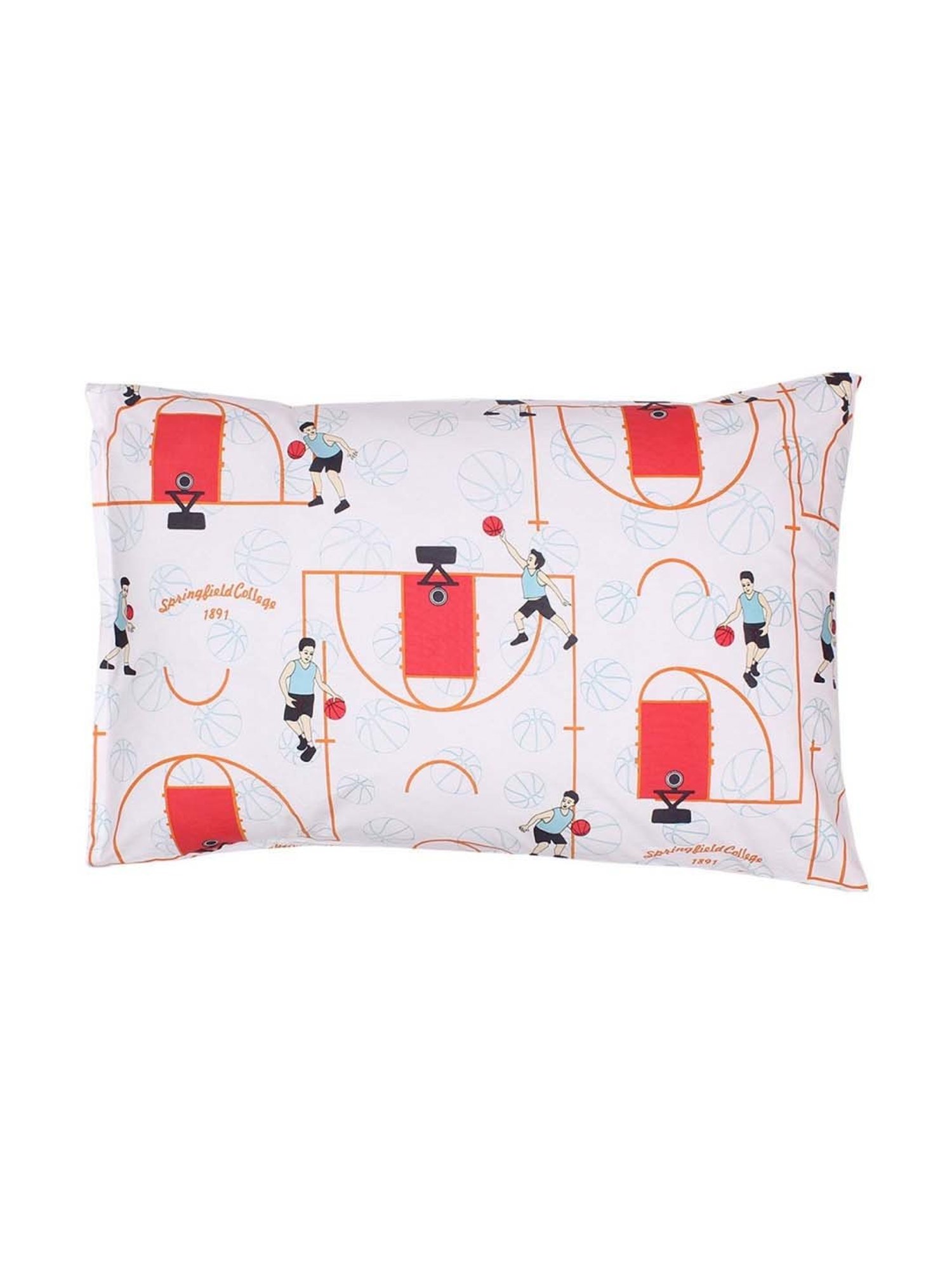 House This Krida Printed Red Cotton Double Bed Sheet with 2 Pillow Covers