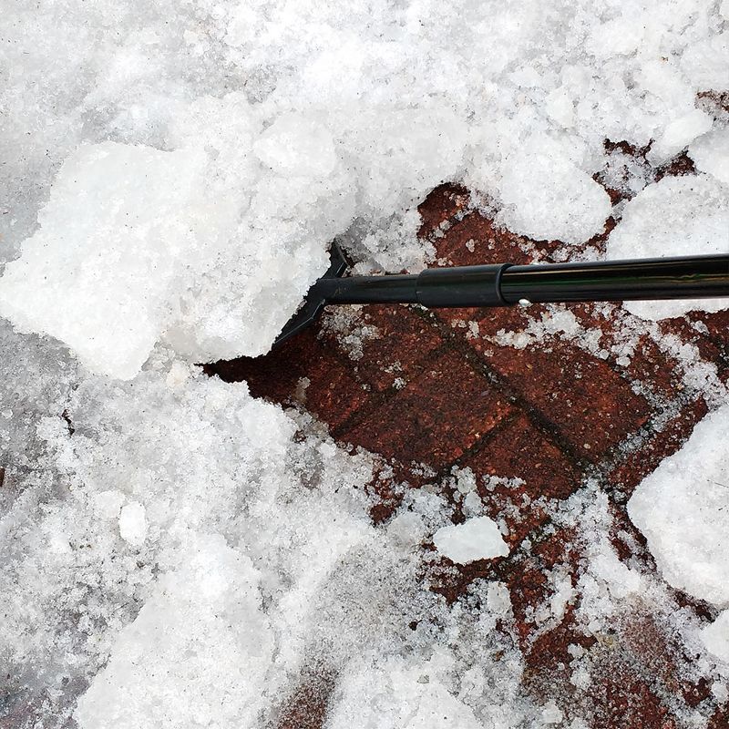 CASL Brands Outdoor Steel Shock-Absorbing Ice Chopper and Scraper with Extra Thick Blade and Foam Grip - 47"