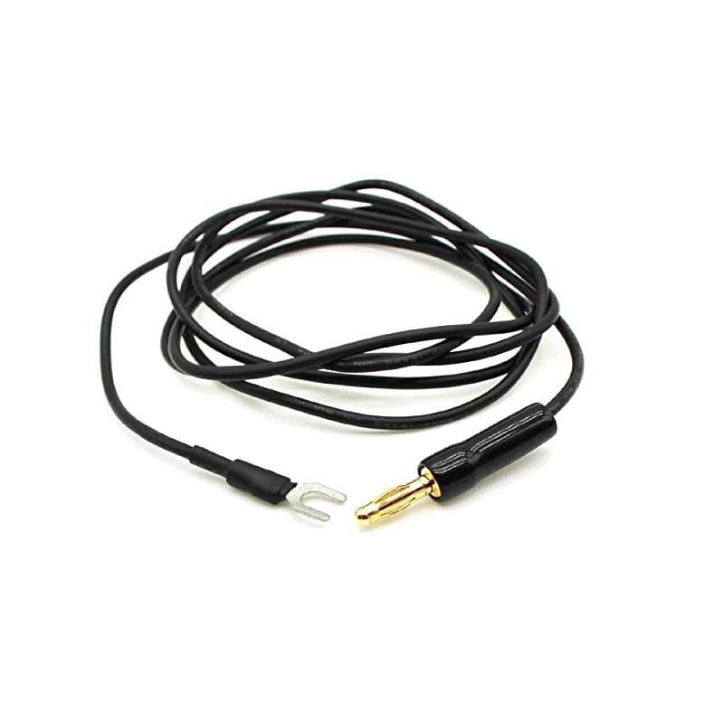 Custom Ground Wire Plug Plated 6 Feet Long for Technics SL- Models B92 B250 B921A Ground Wire Technics Ground Wire Ground