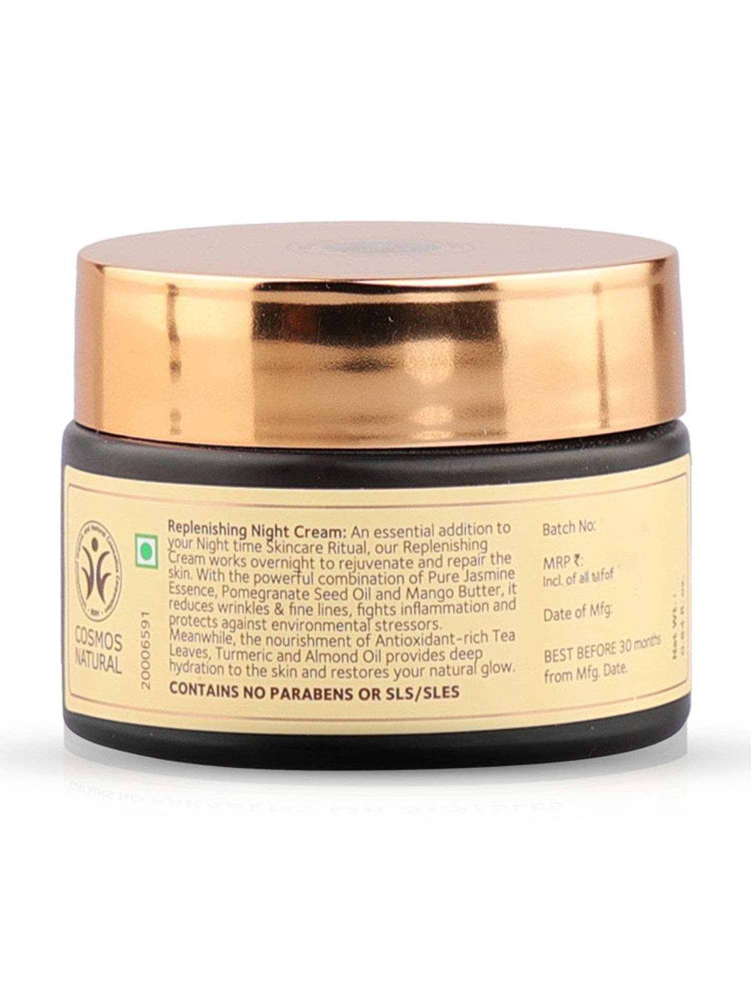 SoulTree Replenishing Night Cream - Jasmine & Pomegranate Drench - 25 gm | Ayurvedic Cream