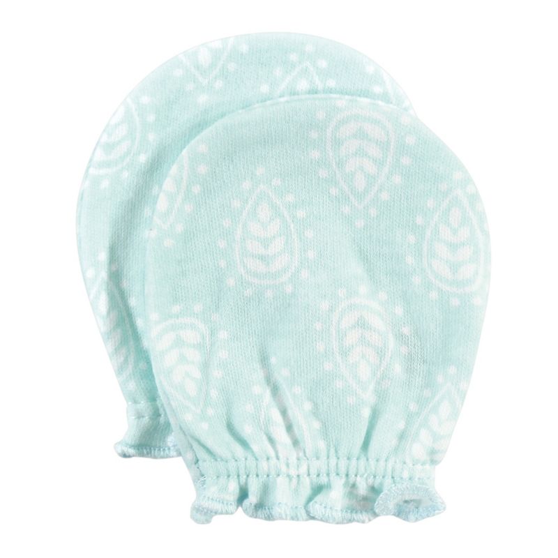 Luvable Friends Baby Cotton Scratch Mittens 4pk, Owl, One Size