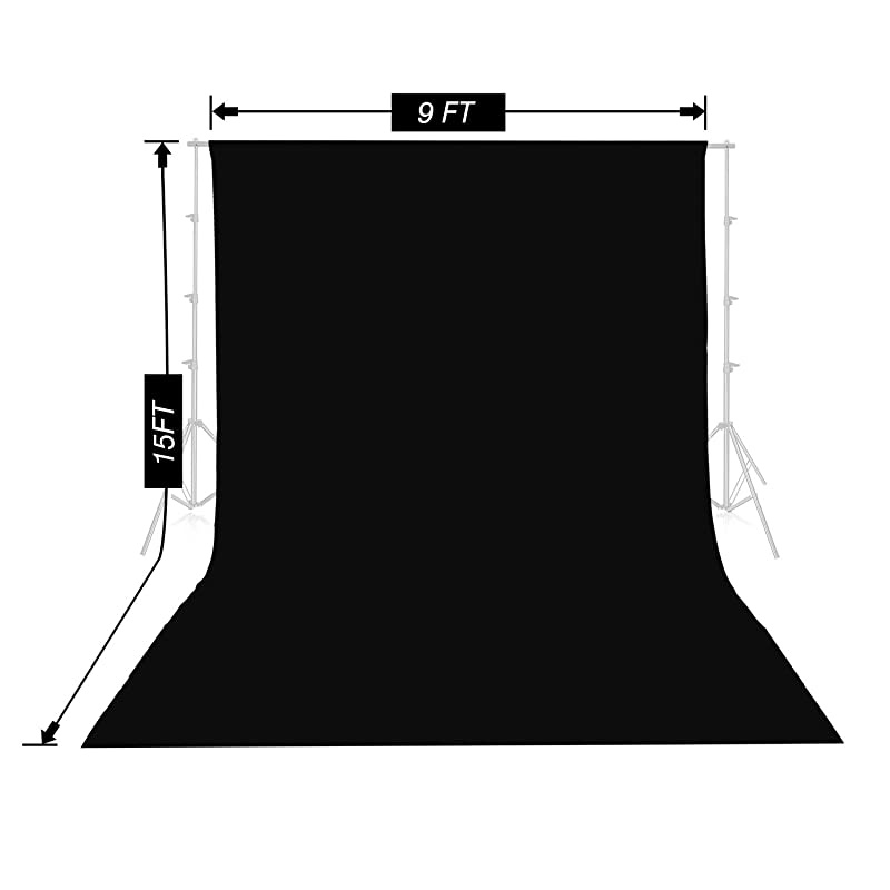 White Backdrop Background Screen 9 x 15 ft Muslin Photo Video Backdrop Studio 4 x Backdrop Clamp Included