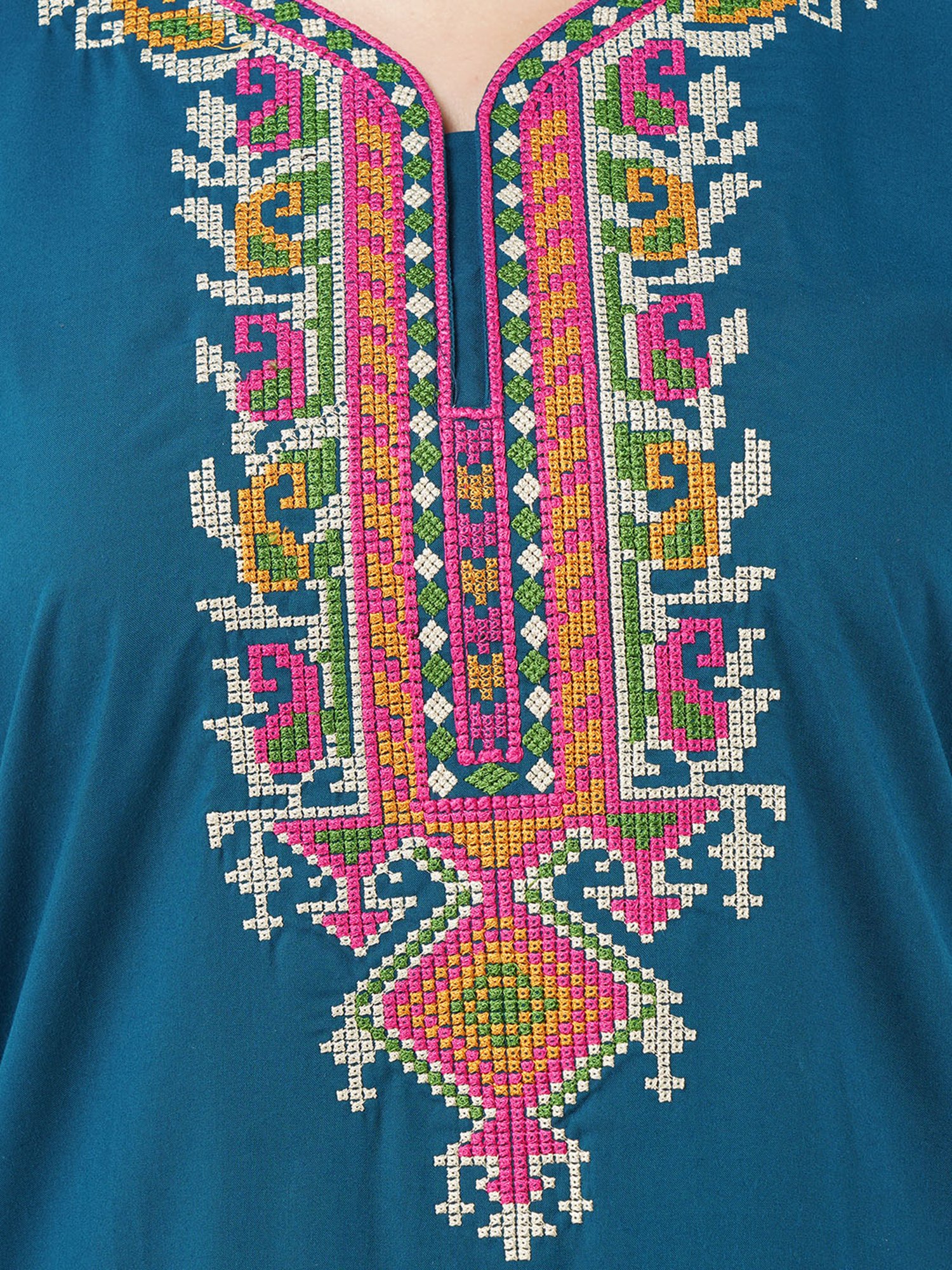 KOI SLEEPWEAR Blue Embroidered Nighty