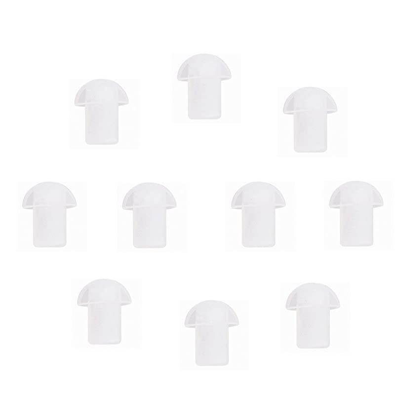 Replacement Mushroom Earbud Ear Tips for Motorola Kenwood Two Way Radio Coil Tube Audio KitsTransparent Acoustic Tube Earpieces Original Mushroom