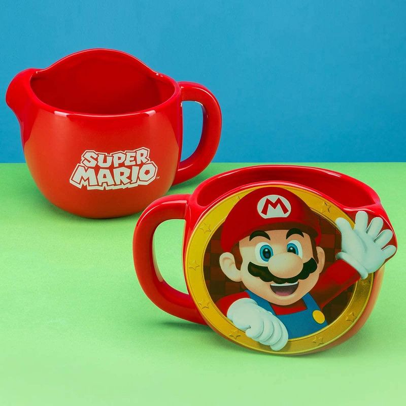Paladone Products Ltd. Super Mario Oversized 20oz Shaped Ceramic Coffee Mug