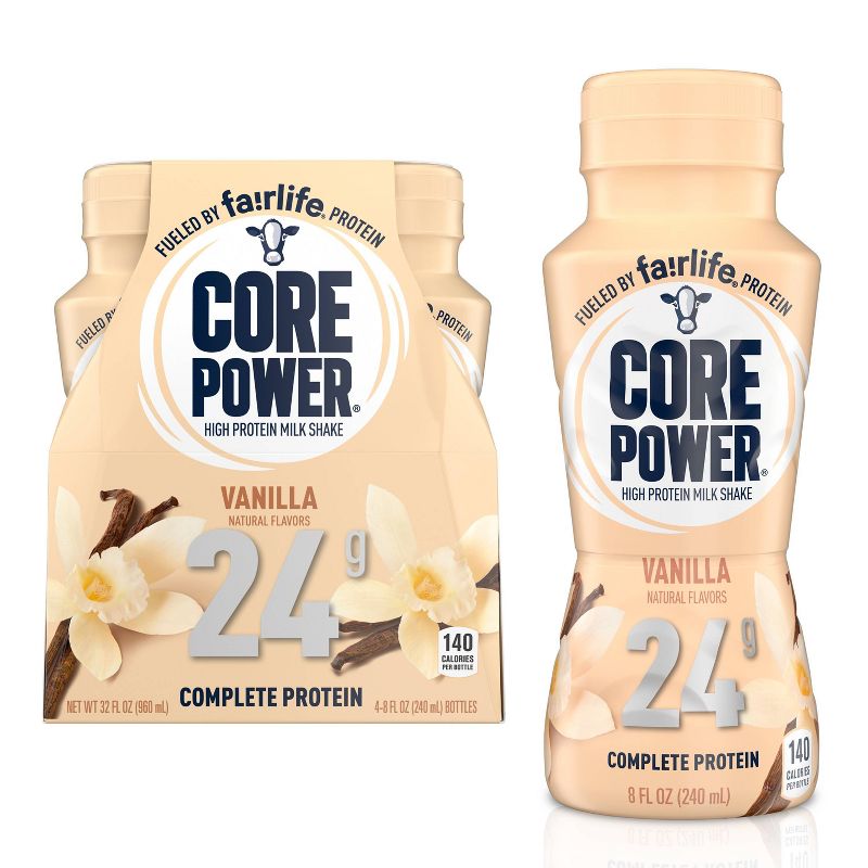 Core Power Vanilla Protein Shake - 4pk/8 fl oz Bottle