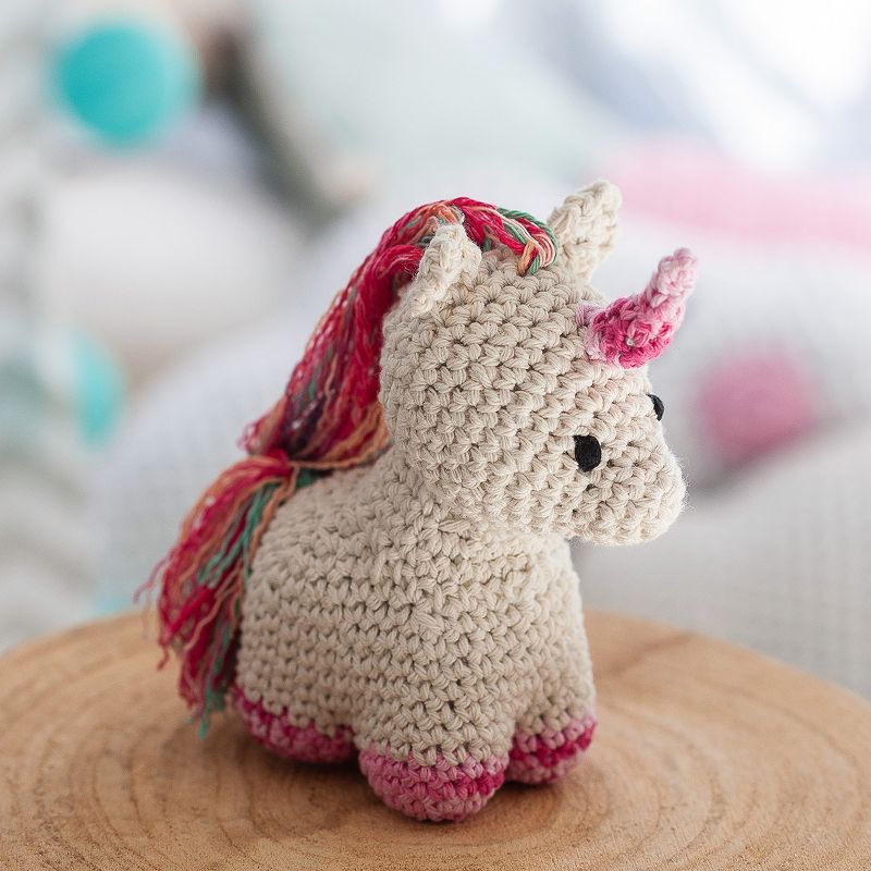 Hoooked Unicorn Nora Yarn Kit W/Eco Barbante Yarn-Off White