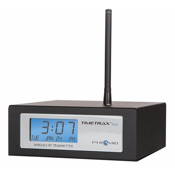 PYRAMID 9T1WI 14" RF Transmitter Desktop Clock, Black