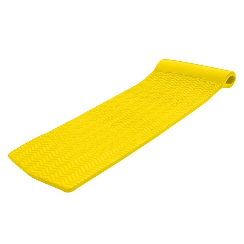 TRC Recreation Serenity 70 Inch Foam Mat Raft Lounger Pool Float, Yellow