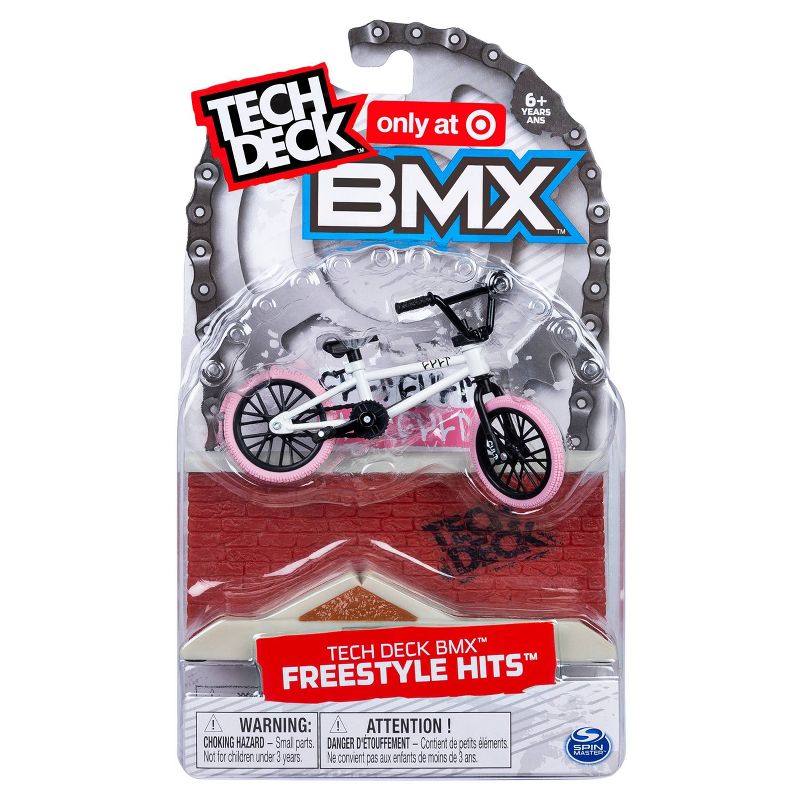 Tech Deck BMX Freestyle Hits - Finger Bike with Freestyle Obstacle - Cult Bikes - White/Pink