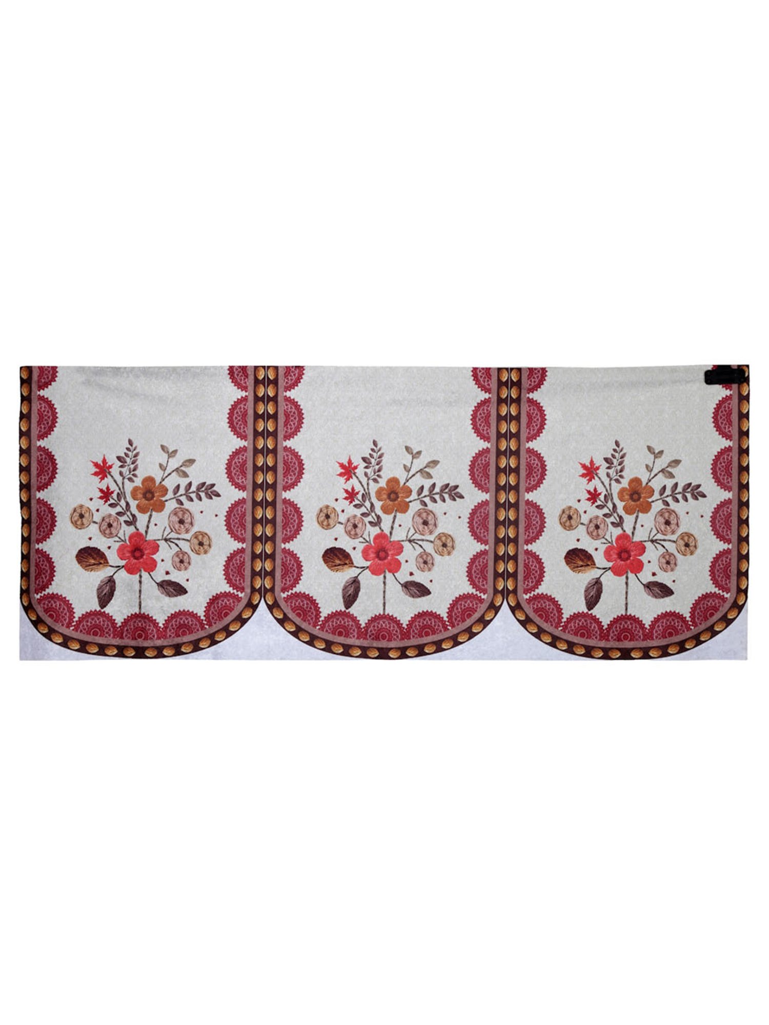 Romee Beige Polyester Floral Sofa Covers