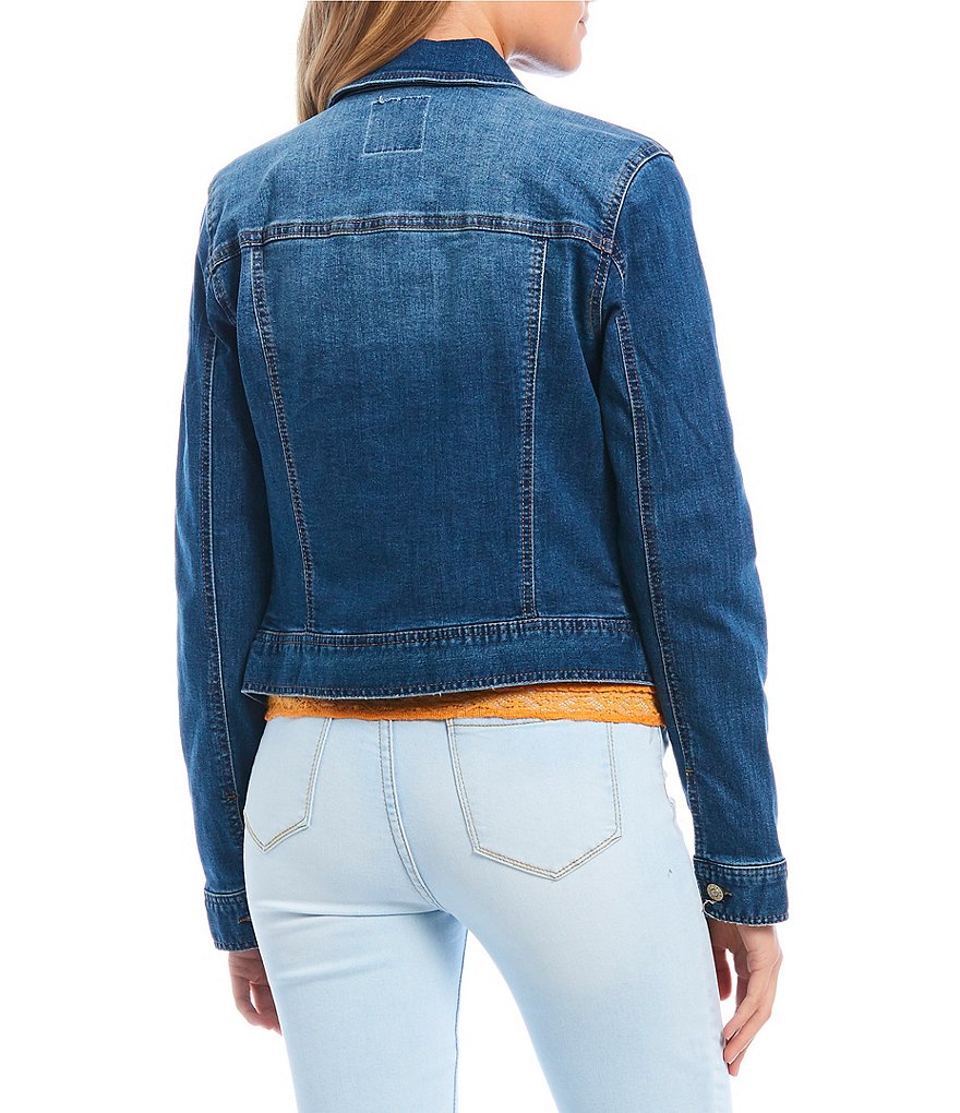 Celebrity Pink Basic Button Front Denim Jacket