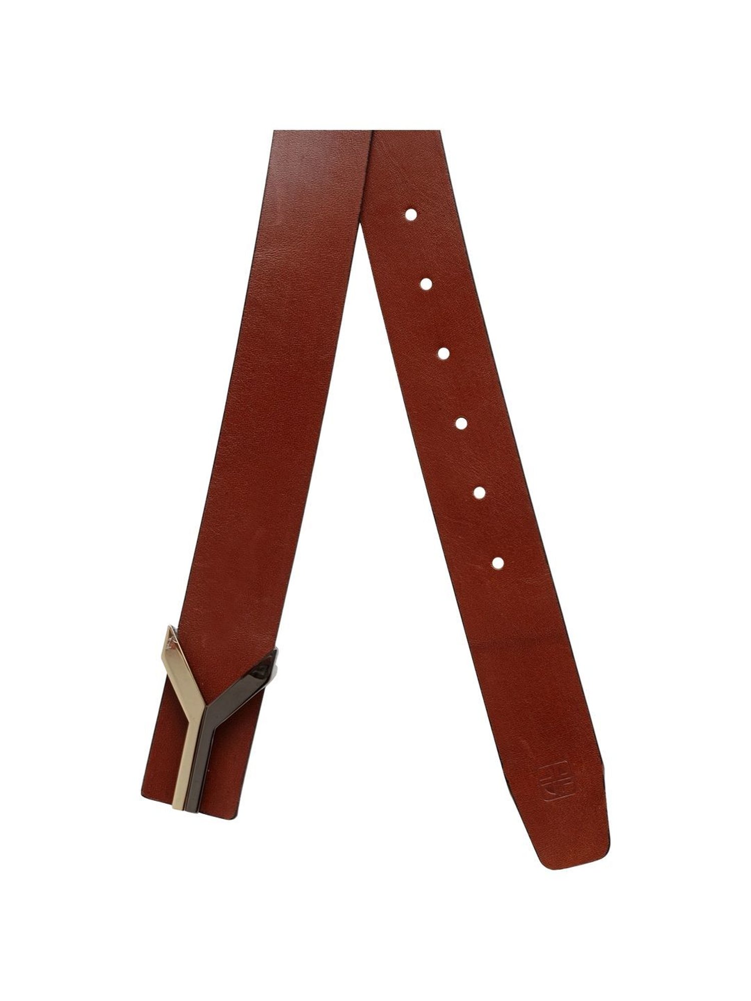 Fossil Julian Black Leather Solid Waist Belt