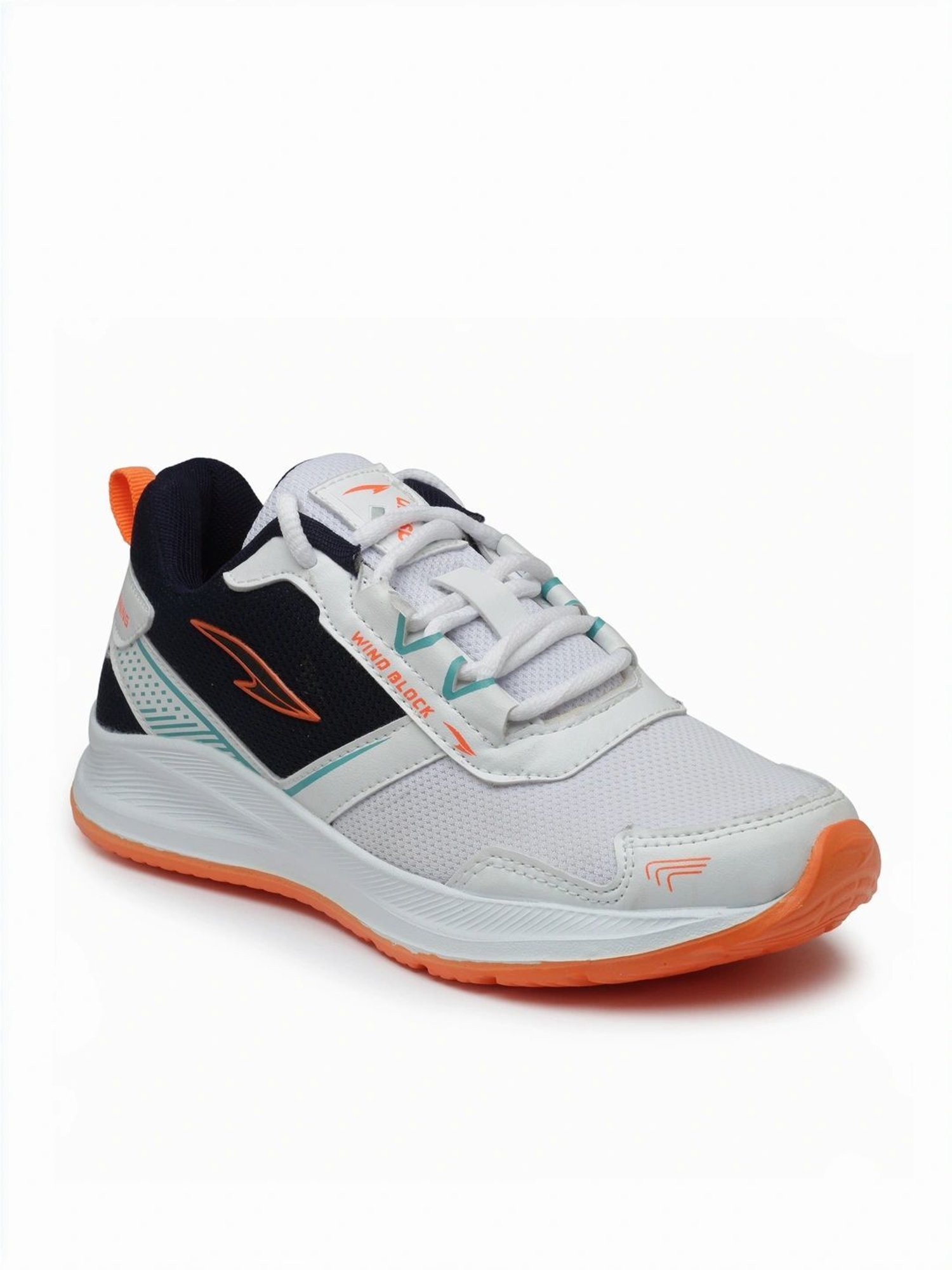 Asian Kids White Running Shoes