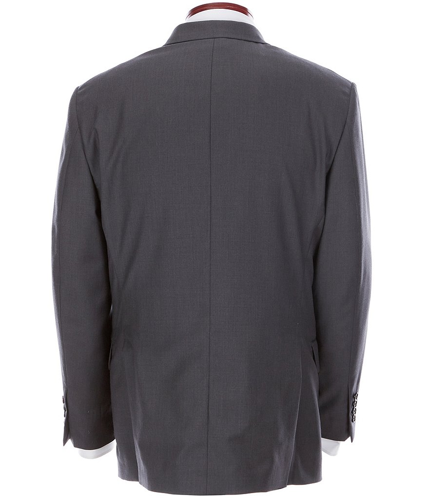 Ralph Ralph Lauren Athletic Fit Charcoal Flat Front Solid Wool Suit