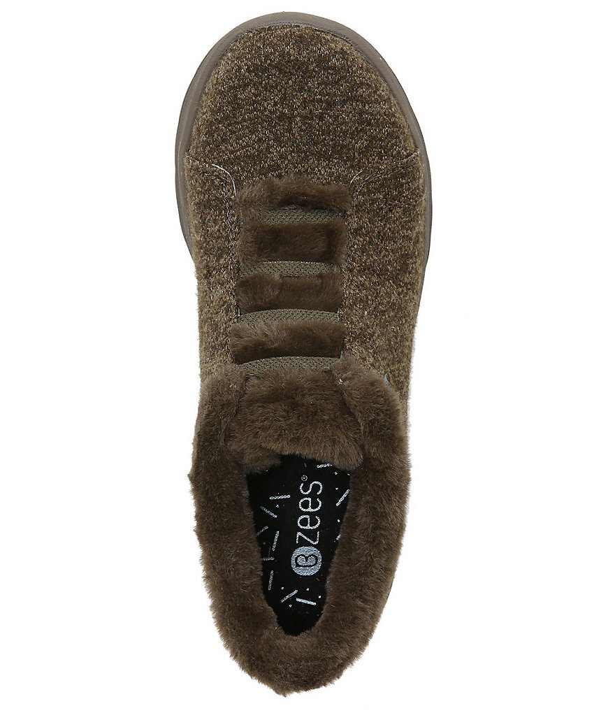 Bzees Premium Golden Brown Faux Fur Lined Washable Wedge Booties