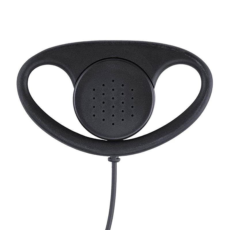 RMM2050 D Shape Earpiece Headset with PTT Mic Compatible with Motorola Two Way Radio CLS1110 CLS1410 XU2600 CP1102 Pin