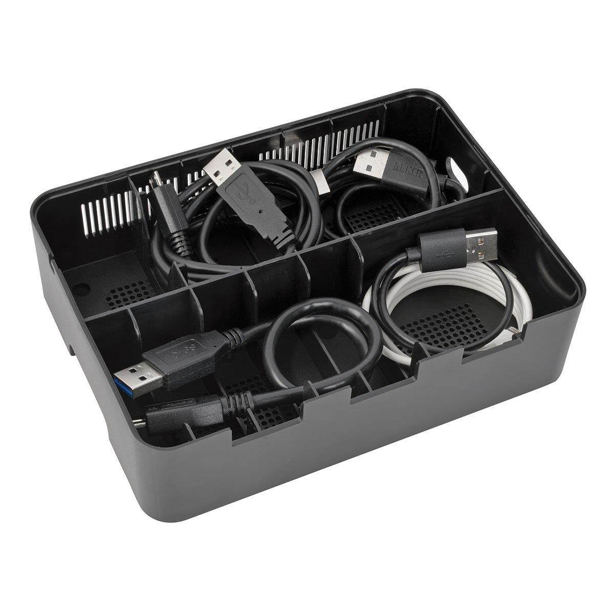 Tripp Lite 5-Port USB Fast Charging Station Hub & Device Storage Organizer 12V 4A 48W Output for Tablets, Smartphones, iPad (U280-005-ST)