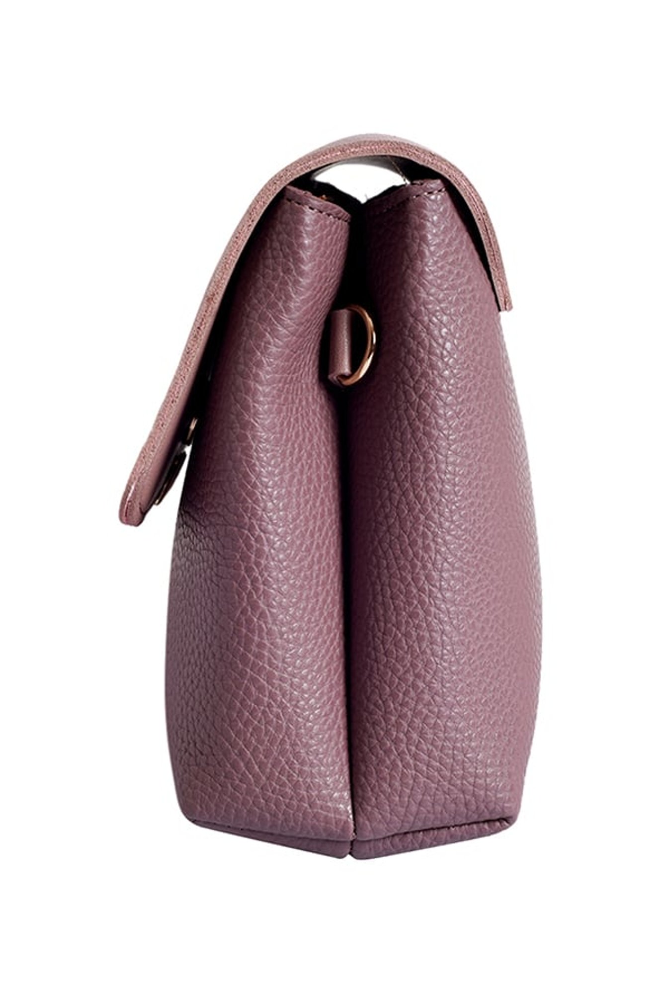 Lino Perros Lavender Pink Solid Flap Sling Bag