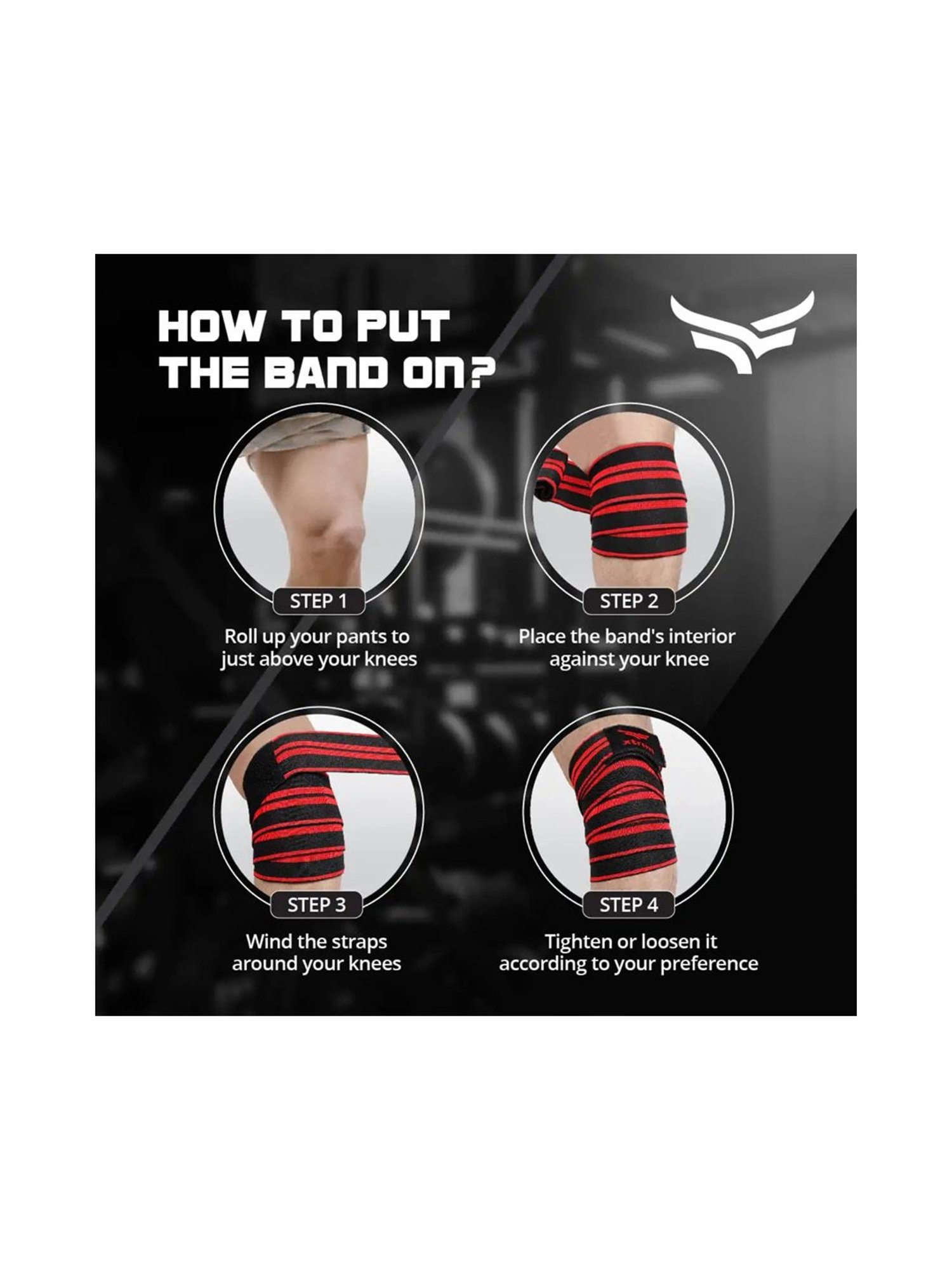 Xtrim Set of 2 Knee Wrap (Red)