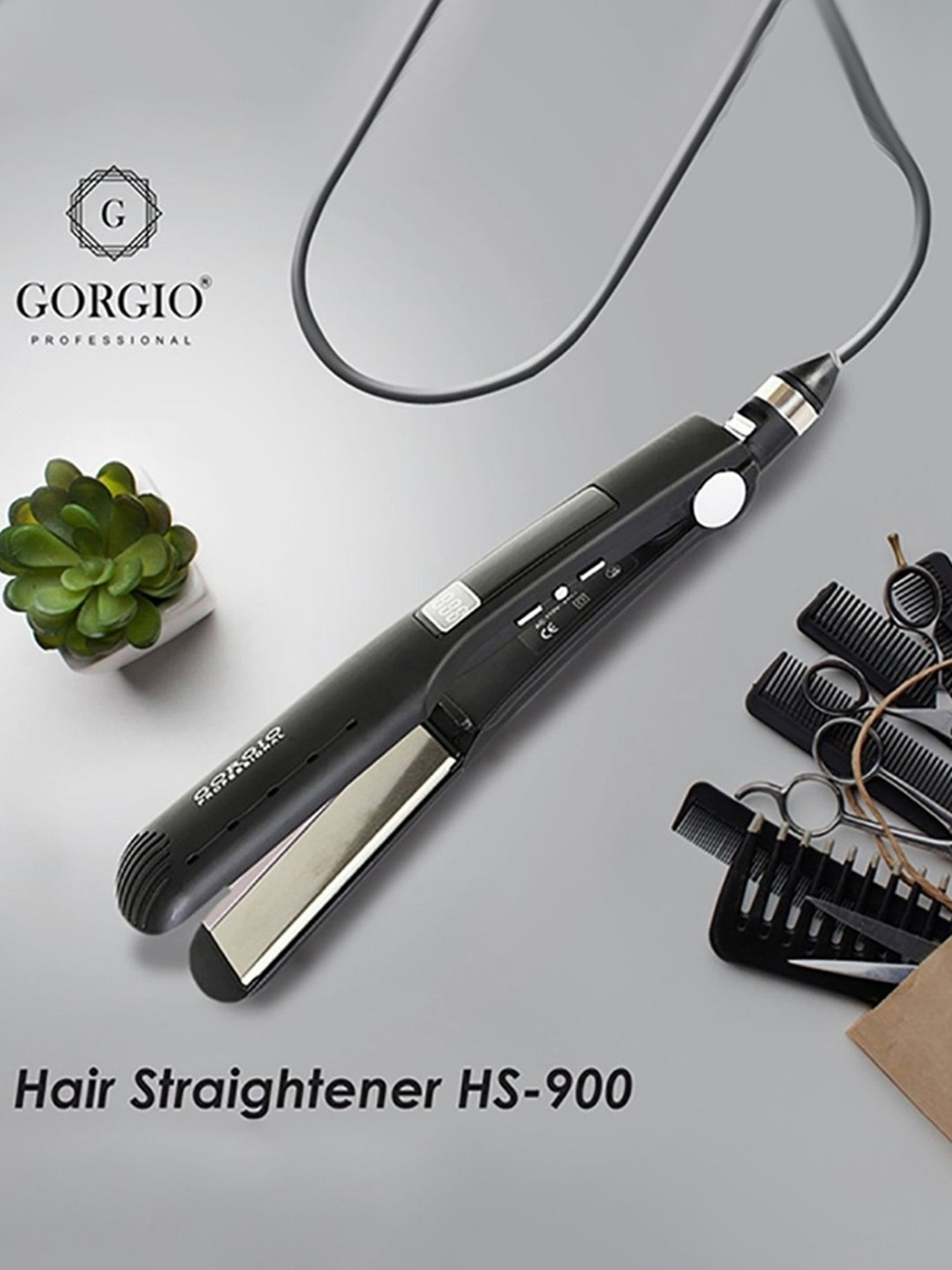 Gorgio Professional HS900 Hair Straightener (Black)