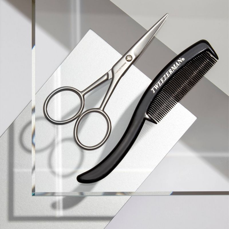 Tweezerman Men's Moustache Scissors & Comb